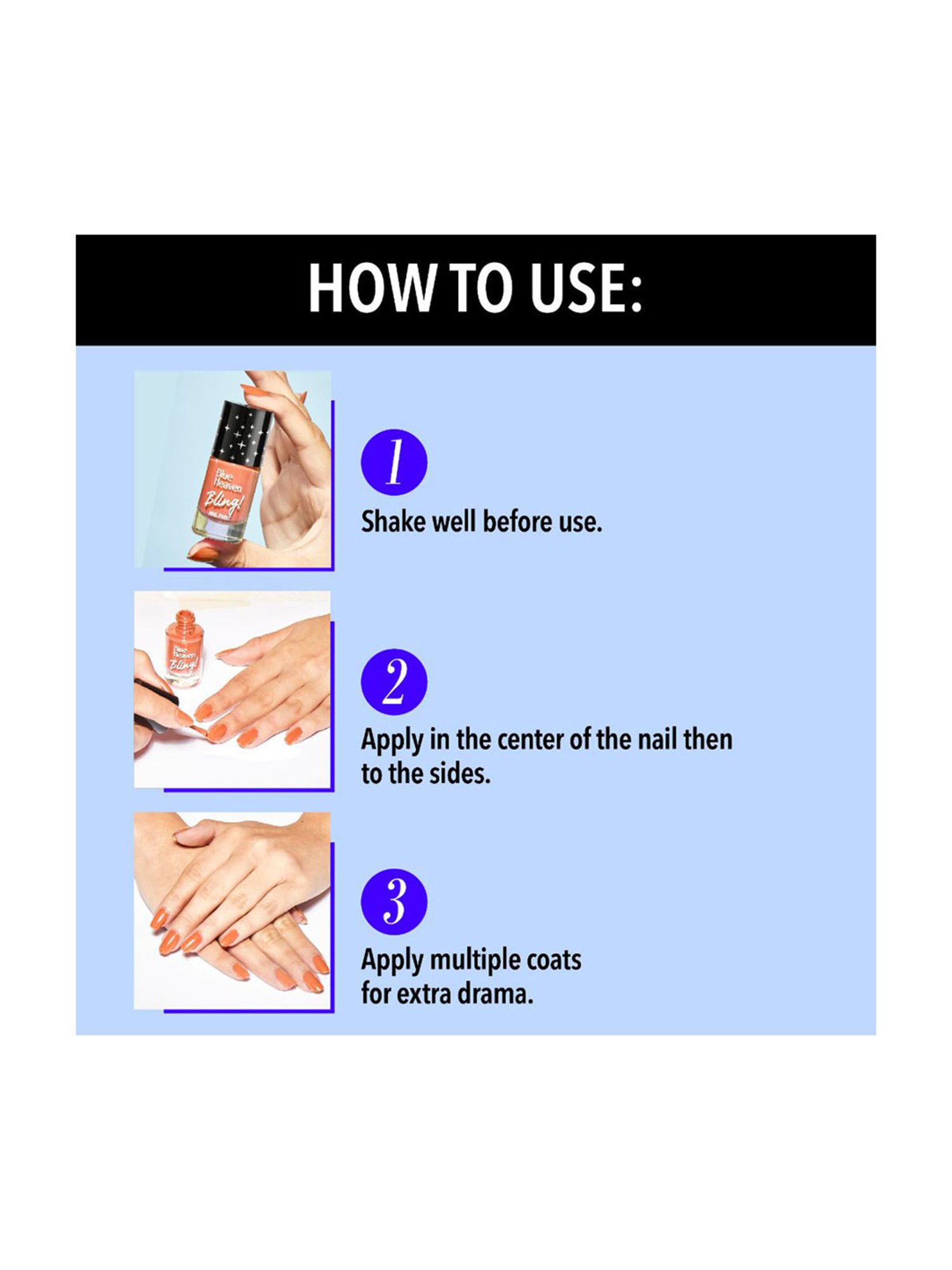 Blue Heaven Drama Queen Edition Bling Nail Paint Set