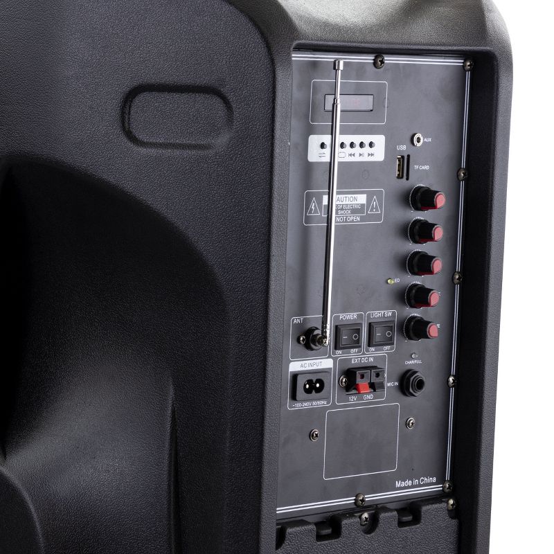 beFree Sound 15 Inch Bluetooth Rechargeable Party Speaker With Illuminating Lights