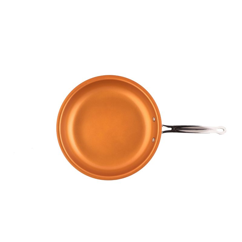 MasterPan 12" Copper Tone Ceramic Non-Stick Fry Pan