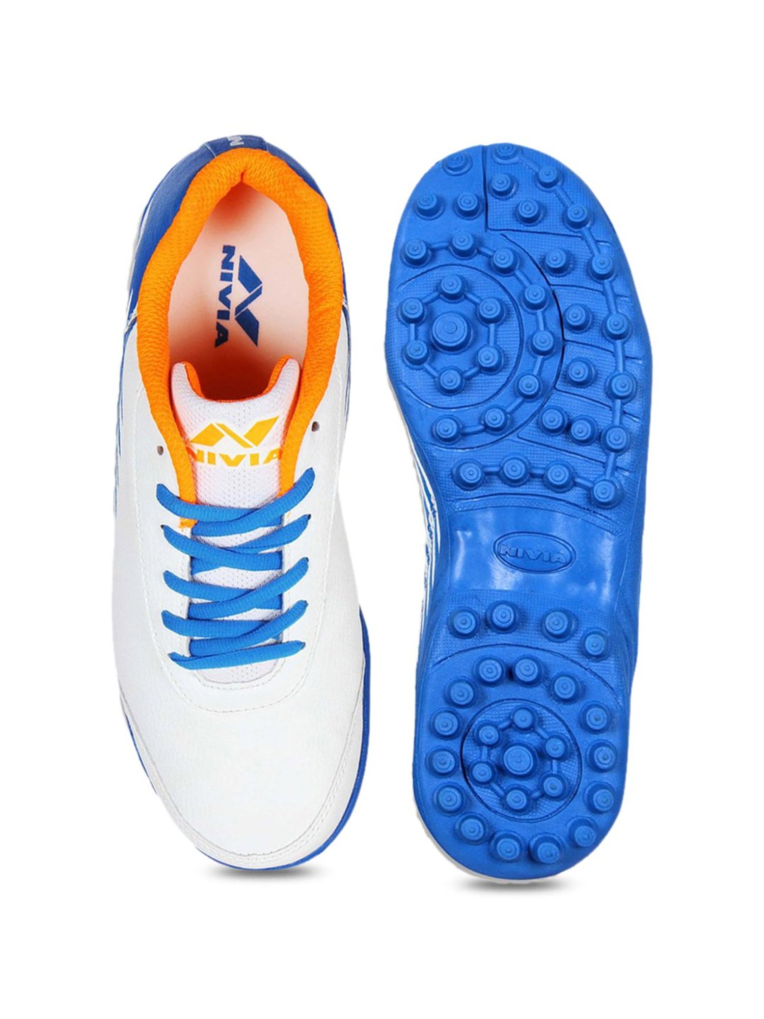 Nivia Men's Hook 2.0 White Cricket Shoes