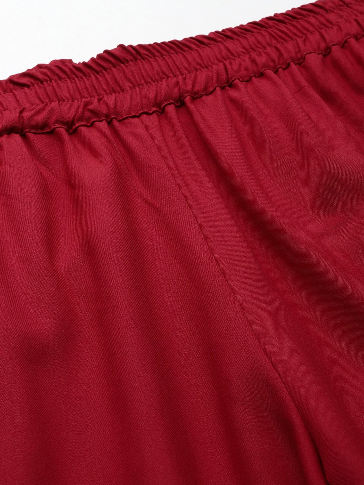 theRebelinme Maroon Relaxed Fit High Rise Plus Size Culottes