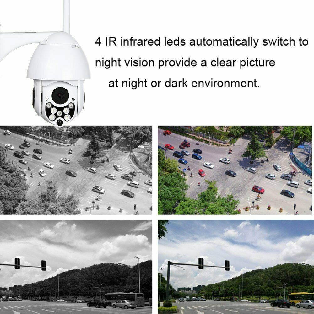 Wireless HD 1080P WiFi ZOOM CCTV Outdoor IP Camera PTZ Home Security IR Webcam Mobile Phone Viewing Two-Way Audio Dome Home Security IP Camera HD 2MP ONVIF Support TF Card