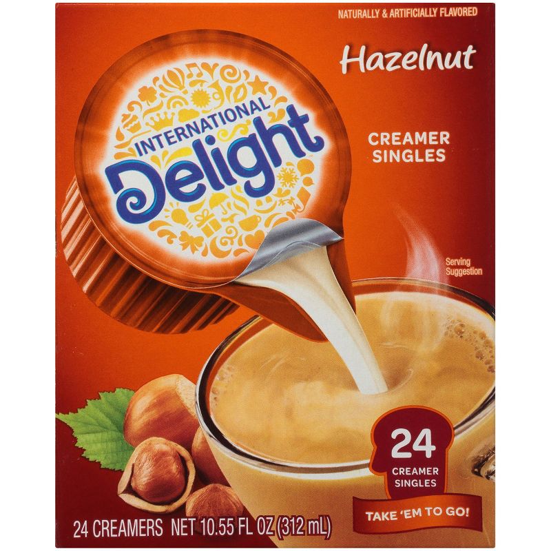 International Delight Hazelnut Singles Coffee Creamer - 24ct