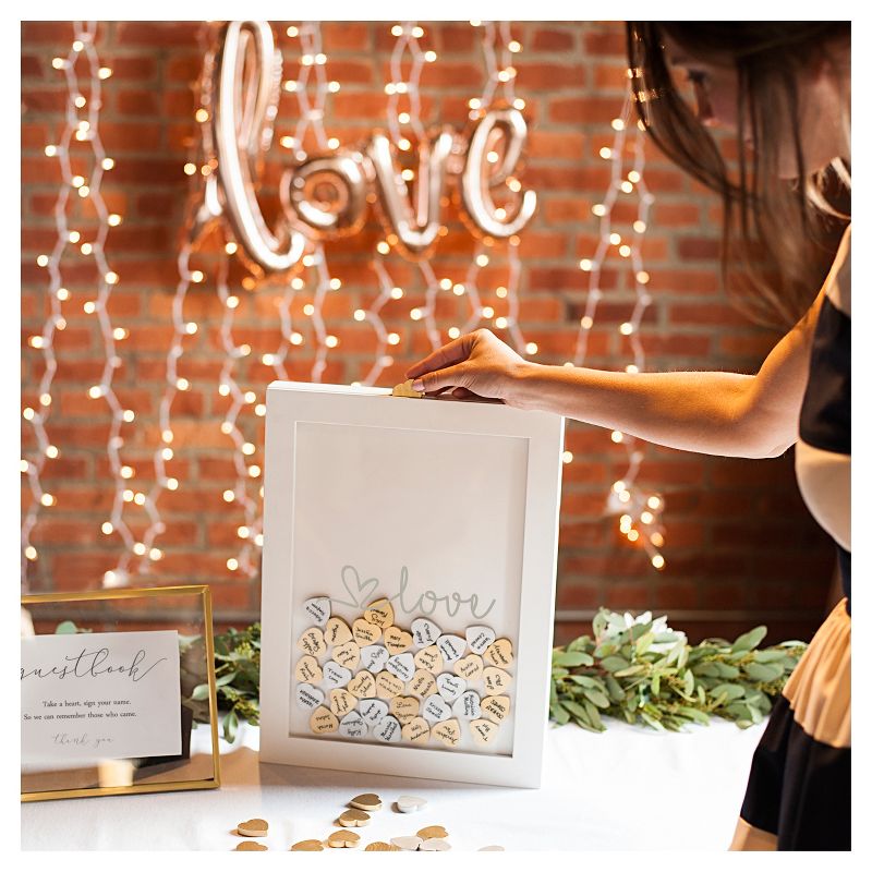 Silver Heart Guestbook Dropbox - Love