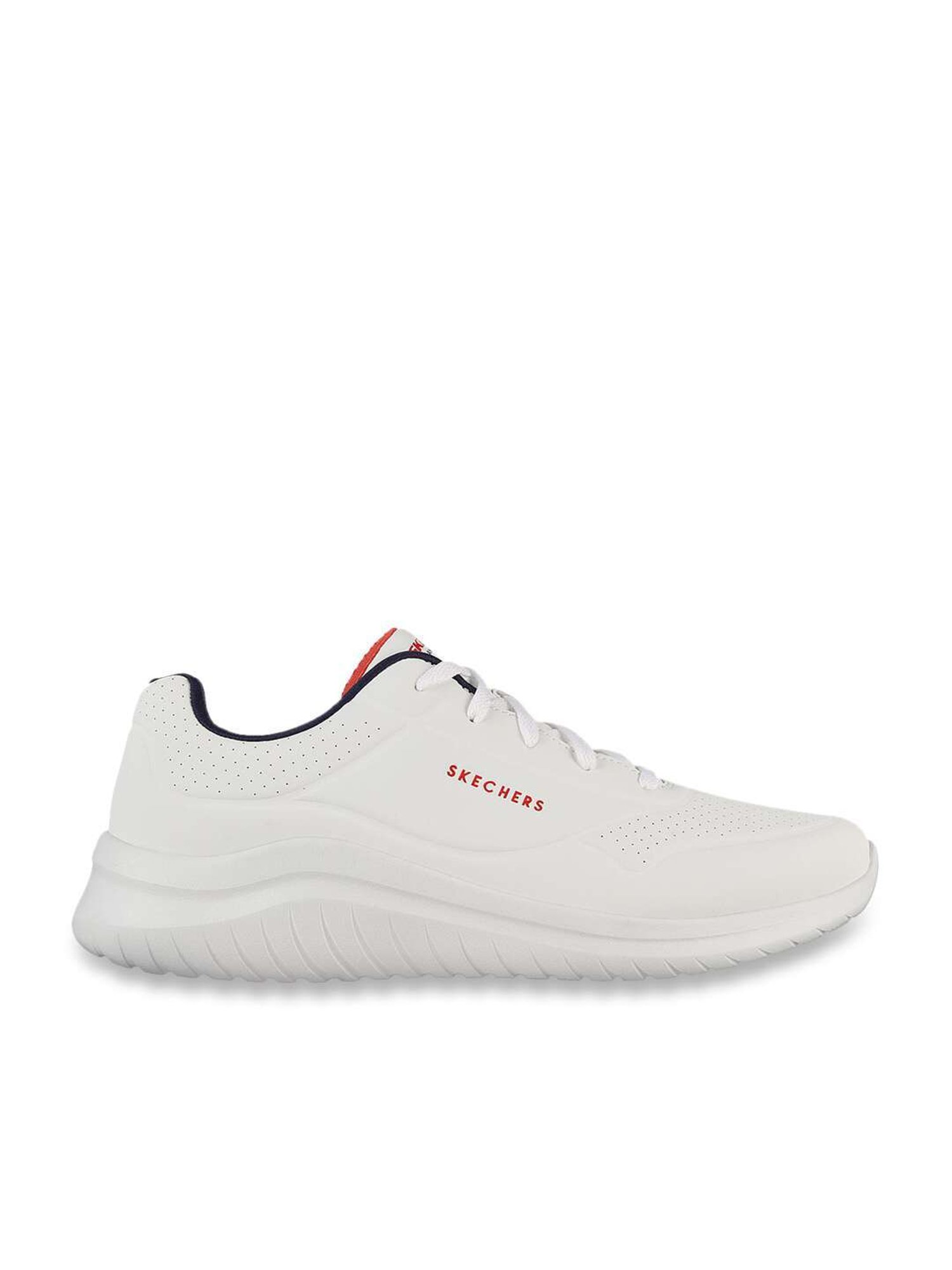 Skechers Men's ULTRA FLEX 2.0 White Navy Red Casual Lace Up Shoe