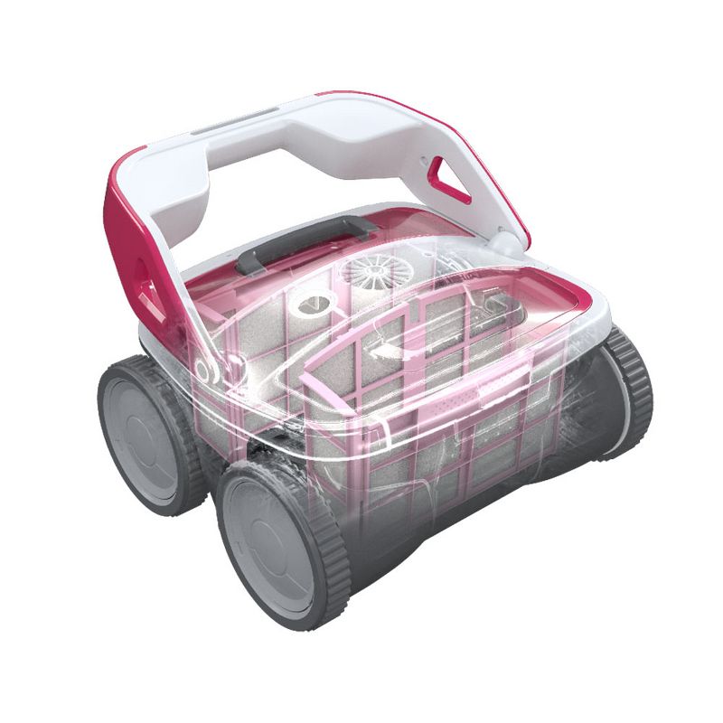 BWT B100 Robotic In Ground Swimming Pool Vacuum Cleaner with 4 PVA Brush Wheels and 1 Rotating PVC Brush for 646 Square Foot or 59 Foot Pools
