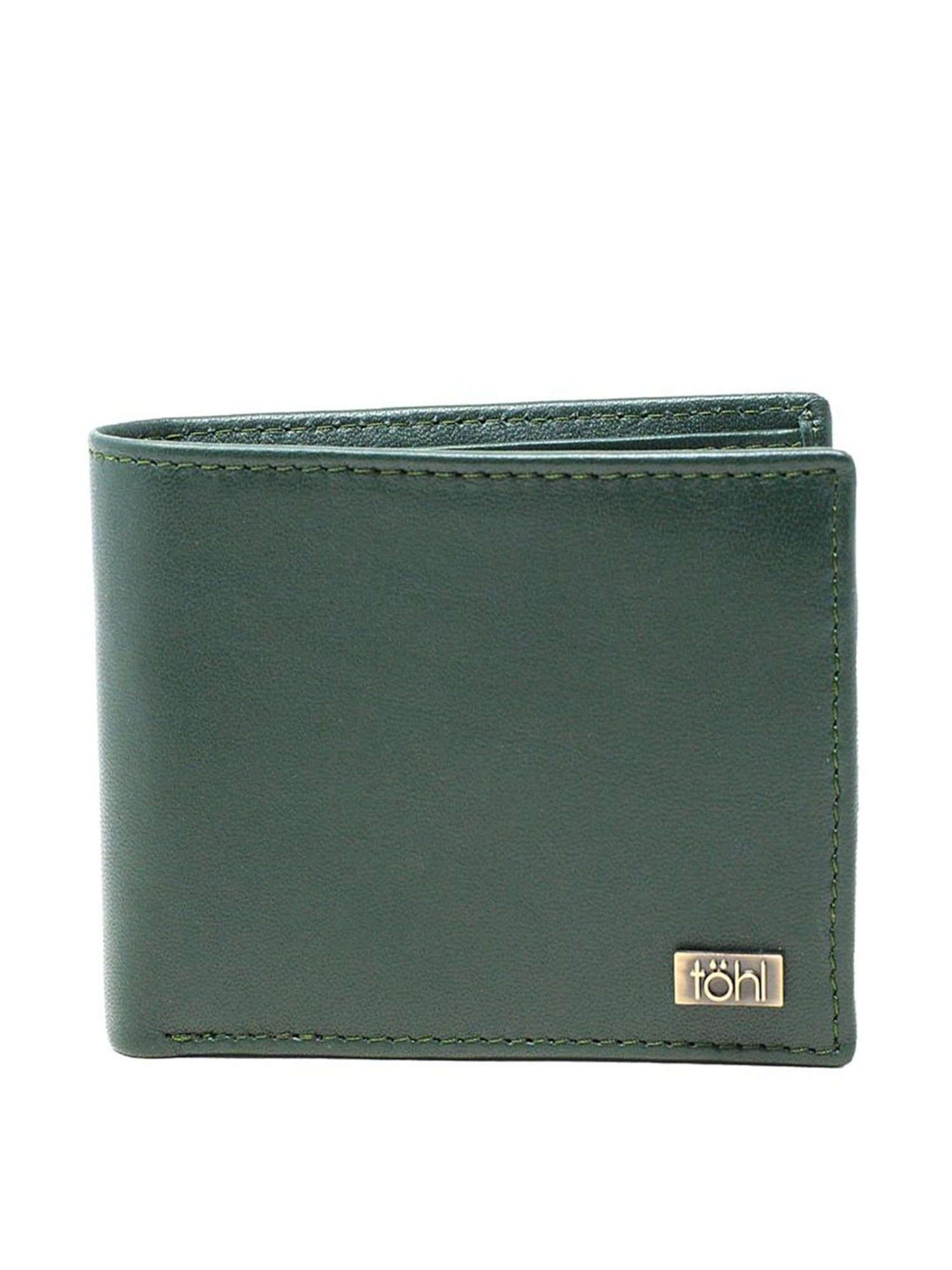 Tohl Volterra Green Casual Leather Bi-Fold Wallet,Card Holder & Eyewear Case Set for Men