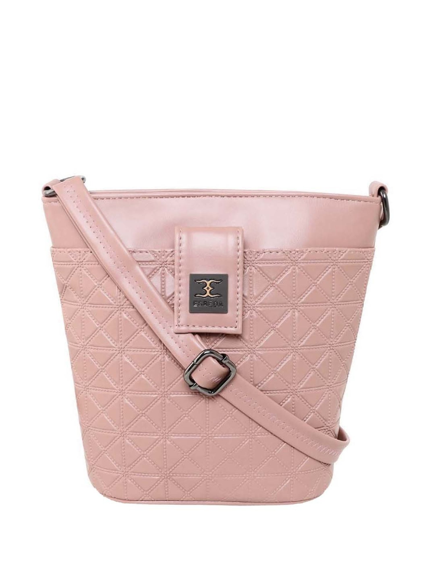 Esbeda Peach Solid Small Sling Handbag