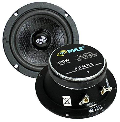 2 pyle pro pdmr5 5" 400w car dj/home mid bass midrange speakers drivers audio