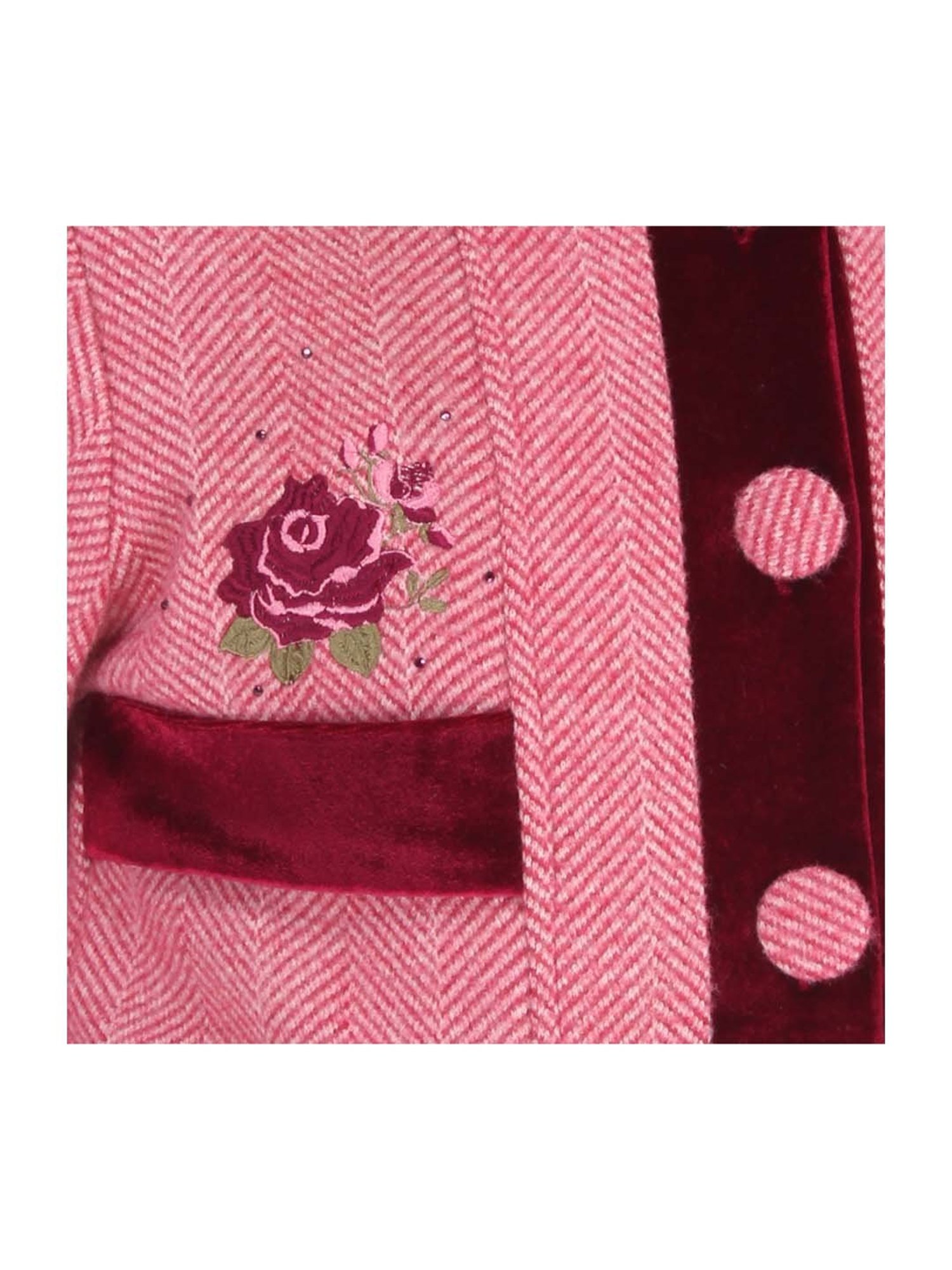 Elle Kids Black Self Pattern Jacket