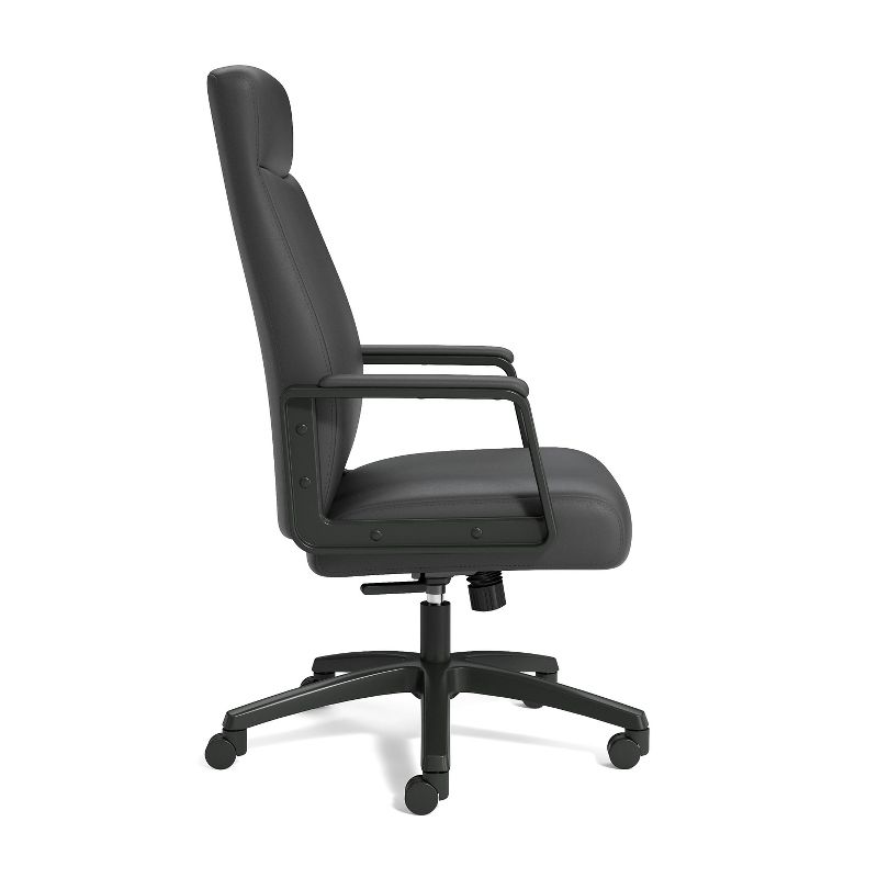 Union & Scale Prestige Bonded Leather Manager Chair, Black UN59408