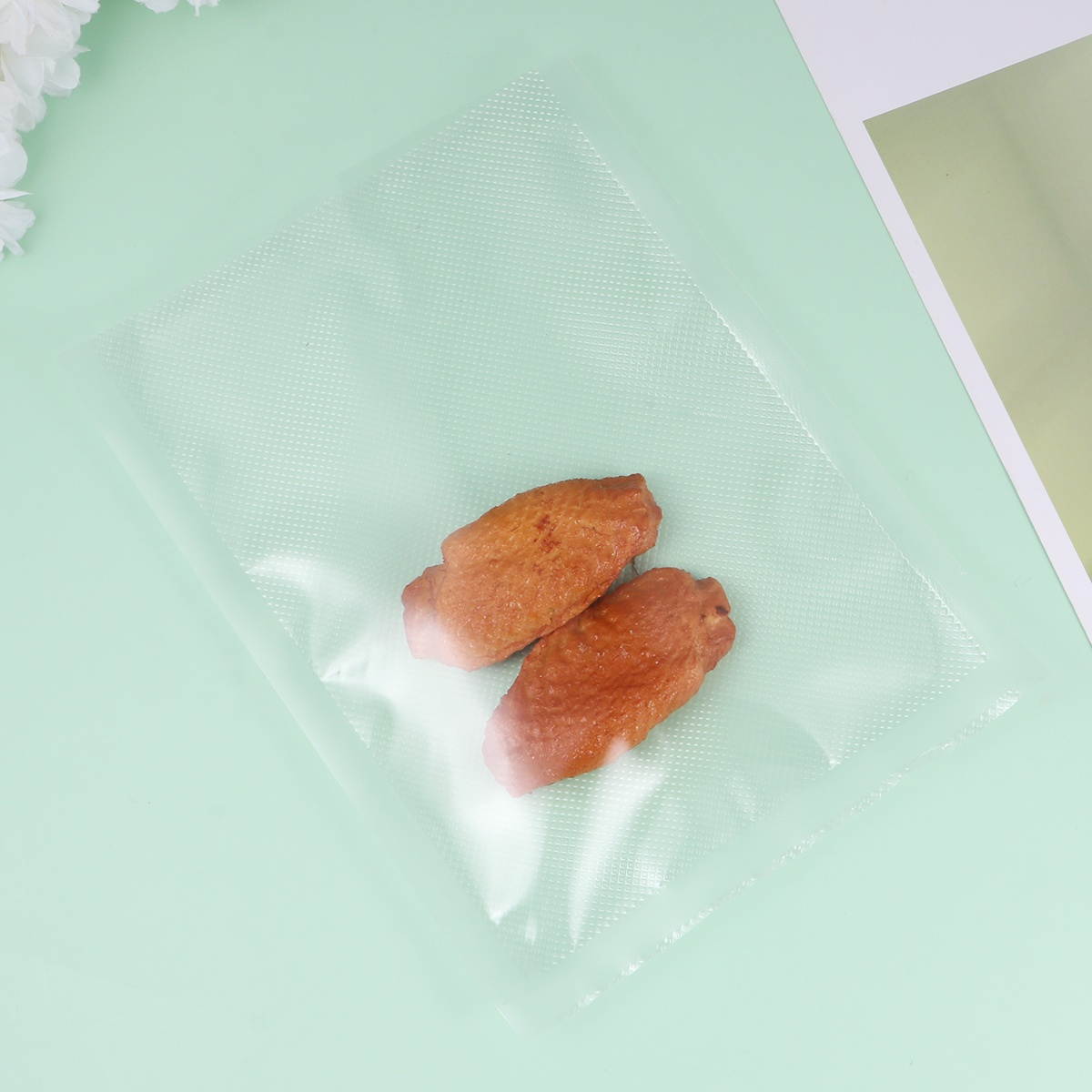 100 Pcs Food Preservation Bag Vacuum Sealer Food Storage Container Cooking Bag Disposable Vegetable Storage Bags for Home Food Supplies (20x30cm Style, Transparent)