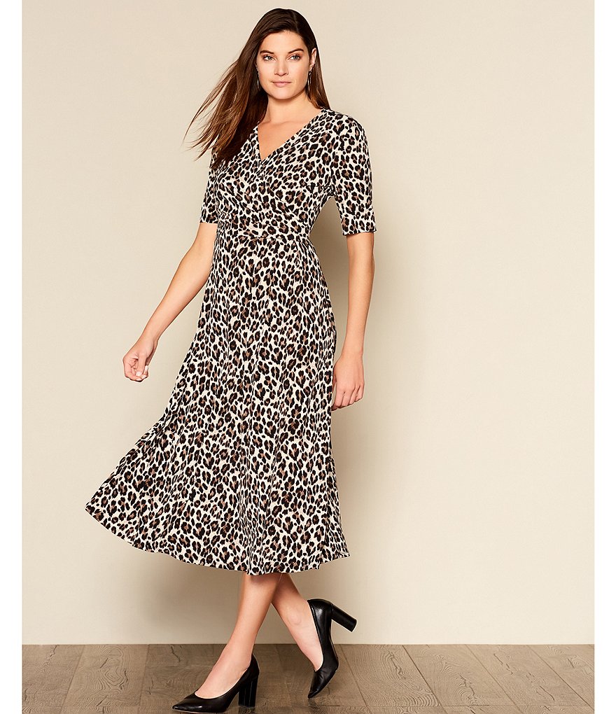 Eliza J Mock Halter High Neck Tiered Midi Dress