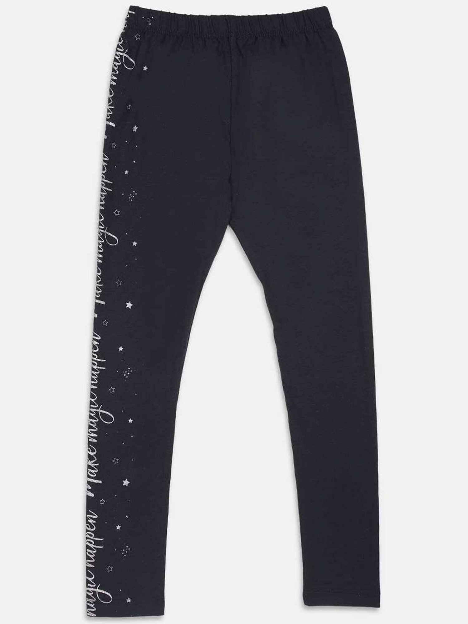 NINS MODA Kids Navy Printed Leggings