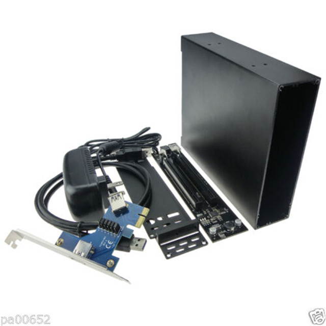 x1 PCIe to Dual PCIe x16 2 Slots Adapter Card PCI-Express Riser