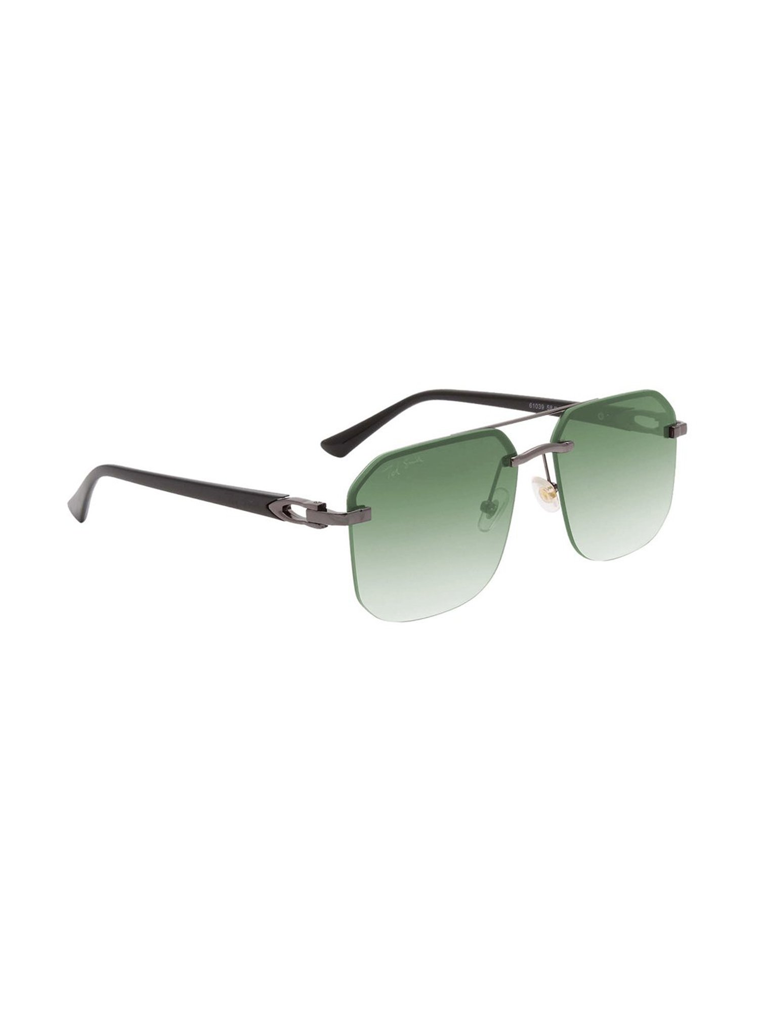 Ted Smith Green Aviator UV Protection Unisex Sunglasses