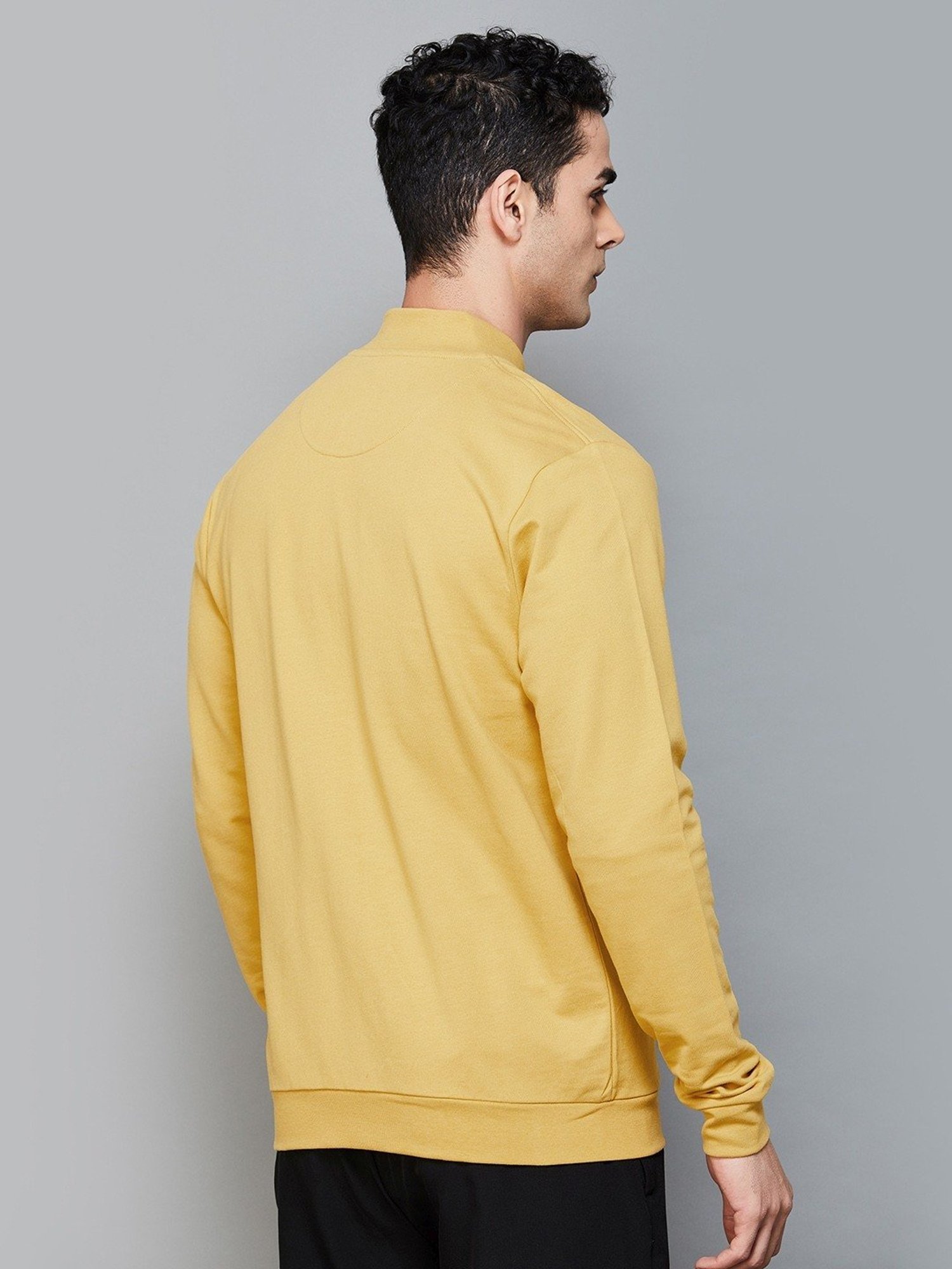 KAPPA Yellow Cotton Regular Fit Sweatshirt