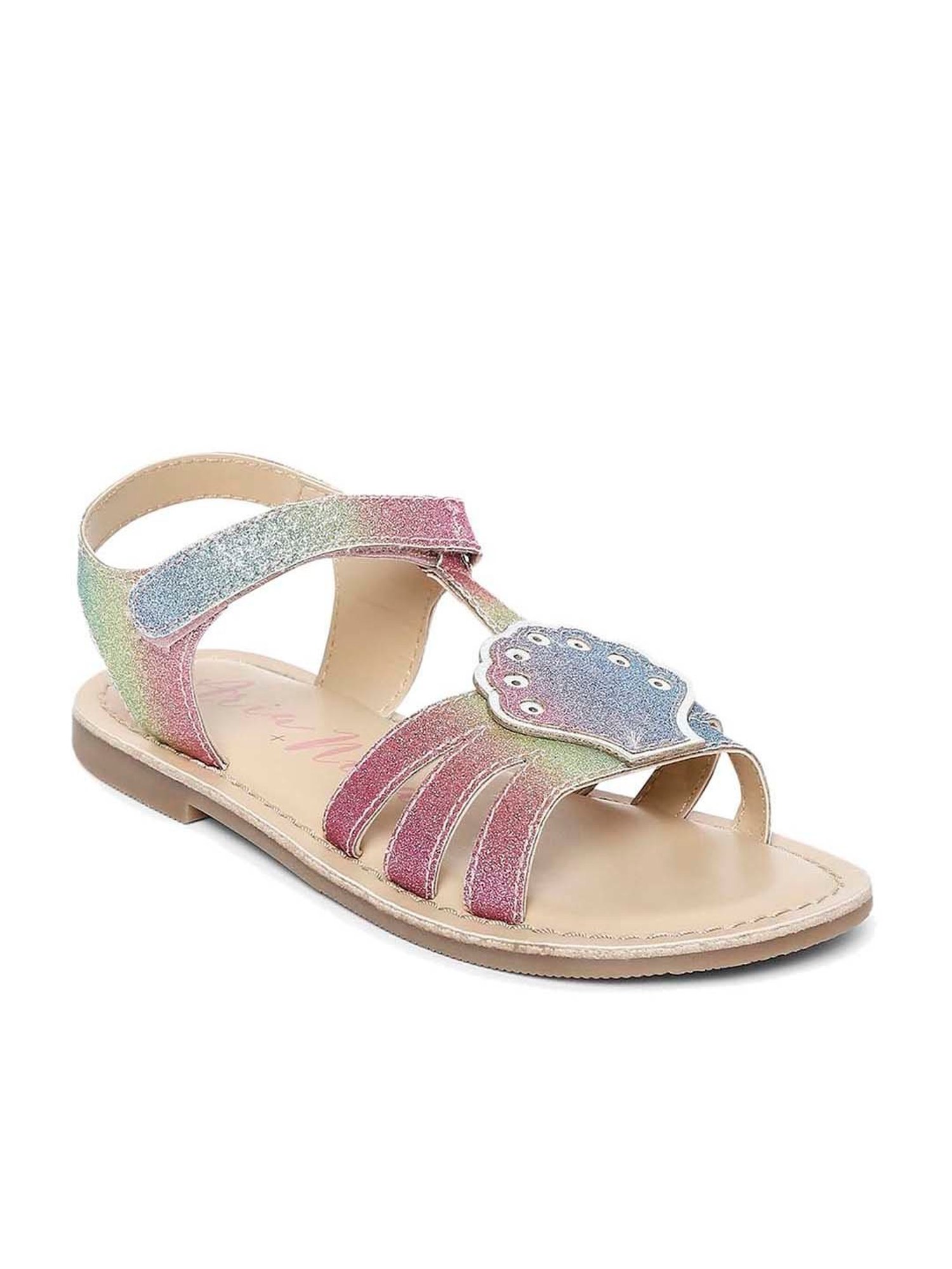 Aria Nica Kid's Shelly Multicolor Ankle Strap Sandals