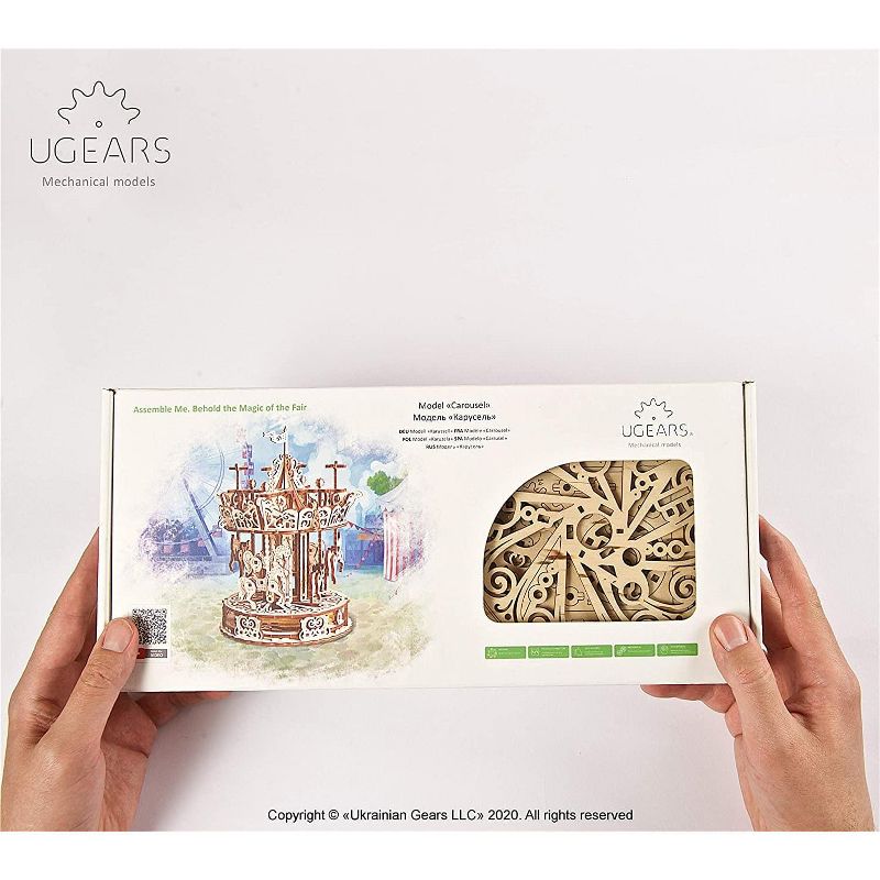 UGears Models UGears Mechanical Models 3D Wooden Puzzle | Carousel