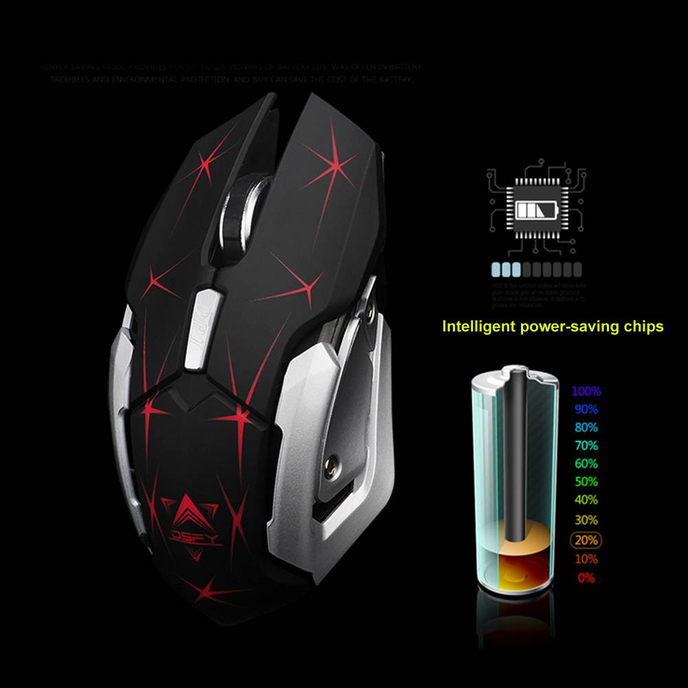 UrChoiceLtd&reg; 2017 HK1600 Gaming Keyboard & Mouse Combo Wireless Keyboards Multimedia Ergonomic Usb Smart Sleep Efficient Metal Waterproofing + 2.4GHz 6 Buttons Gaming Mouse + Mouse Pad Sets