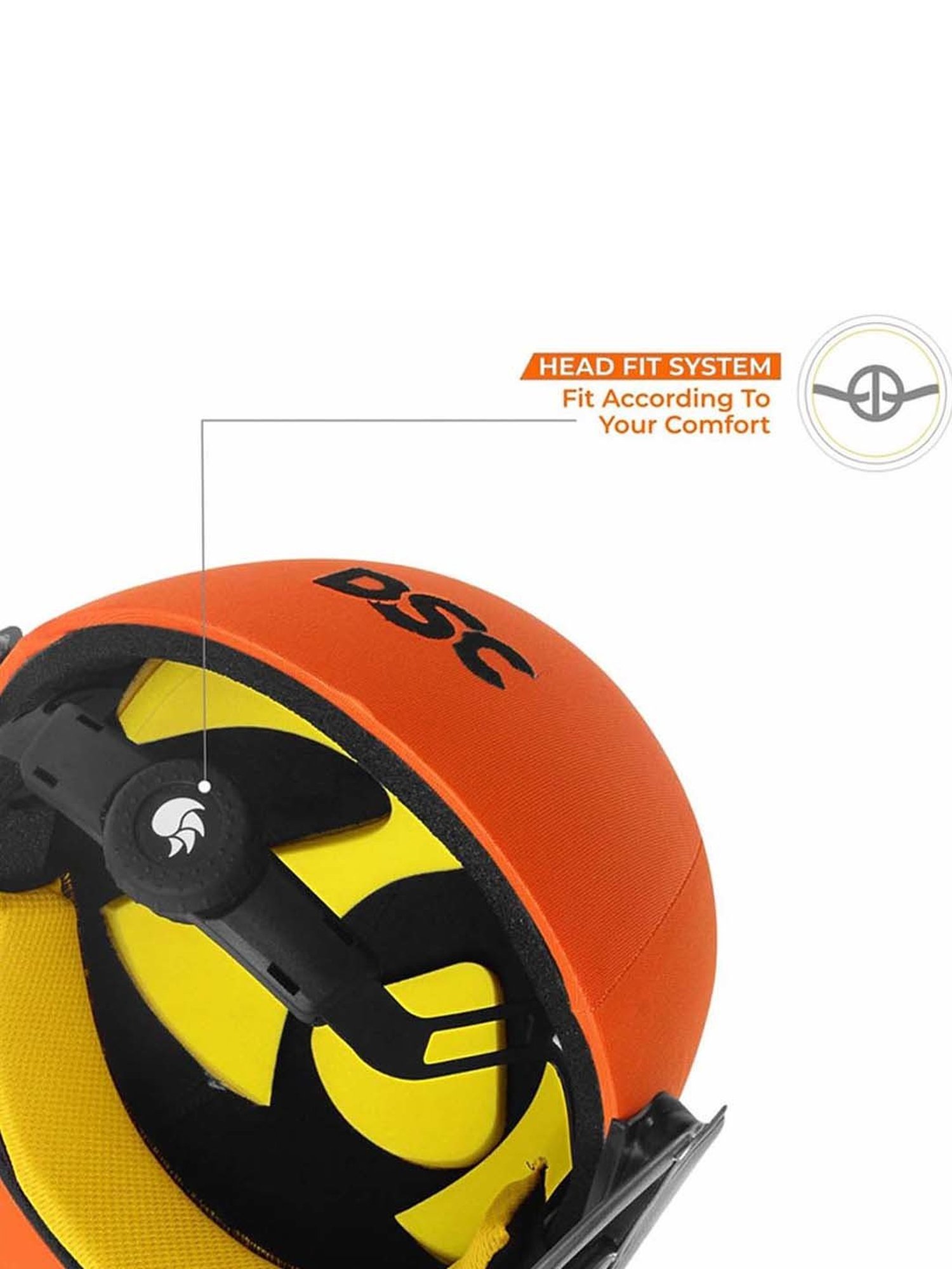 DSC AVENGER PRO Premium Cricket Helmet Fixed Spring Steel Grill, Back Support Strap Size - M