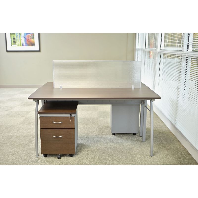 Linea Italia Trento Line Rectangular Desk 47-1/4w x 23-5/8d x 29-1/2h Mocha/Gray TR733MOC