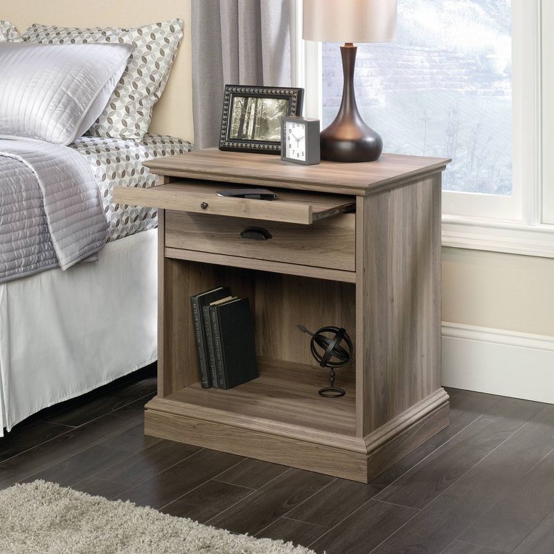 Barrister Lane Nightstand with Drawer & Pull Out Shelf - Salt Oak - Sauder