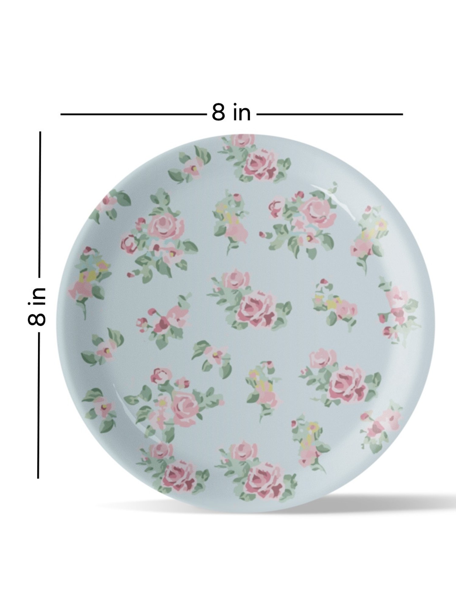 Nestroots Victorian Floral Printed Multicolor Porcelain Wall Plate