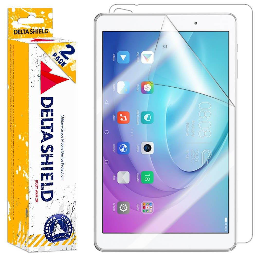 DeltaShield Full Body Skin for Huawei MediaPad T2 10.0 Pro (10.1)(2-Pack)(Screen Protector Included) Front and Back Protector BodyArmor Non-Bubble Military-Grade Clear HD Film