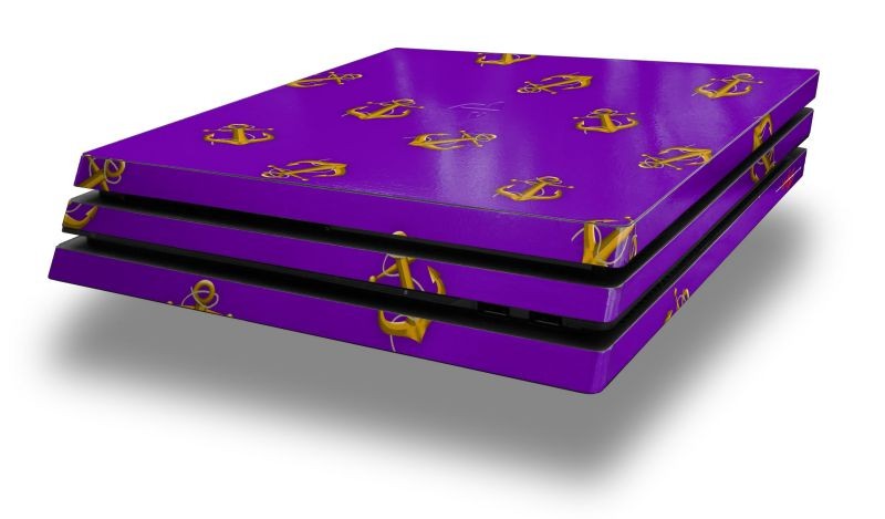 Anchors Away Purple PS4 Pro Skin fits Sony Playstation 4 Console
