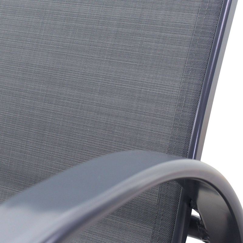 Santa Fe 2pc Aluminum Chaise Lounge Chairs - Silver - Courtyard Casual