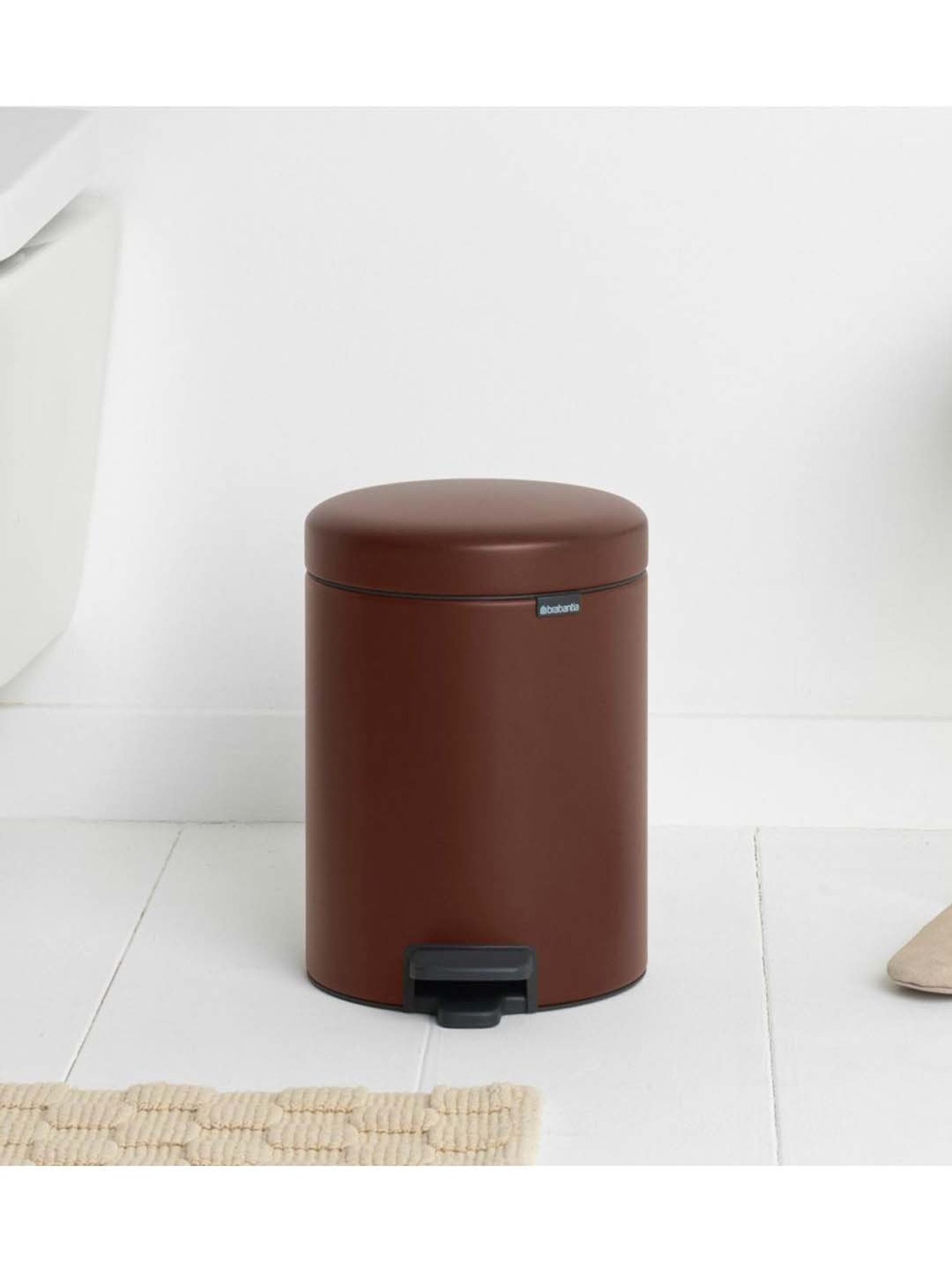 BRABANTIA NewIcon Brown Plastic Pedal Bin (5 L)