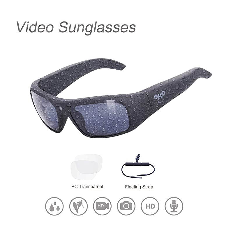 Waterproof Video Sunglasses1080 HD Outdoor Sports Action Camera and Polarized UV400 Protection Safety LensesUnisex Sport