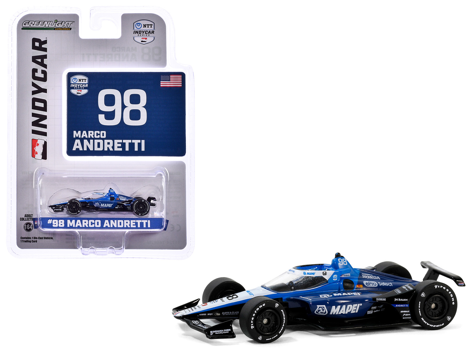 Dallara IndyCar #27 Kyle Kirkwood "AutoNation" Andretti Autosport "NTT IndyCar Series" (2024) 1/18 Diecast Model Car by Greenlight