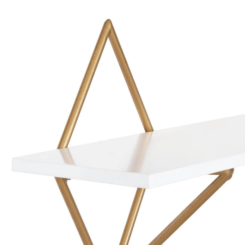 24" x 5" x 25.25" Islay Modern Floating Wall Shelves White - Kate & Laurel All Things Decor