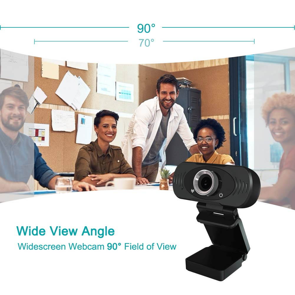 Webcam, 1080P USB Web Camera PC Camera with Internal Microphone Web Cam for Online Teaching/Business Meeting,Plug and Play Face Camera with Manual Focus for PC, Desktop or Laptop