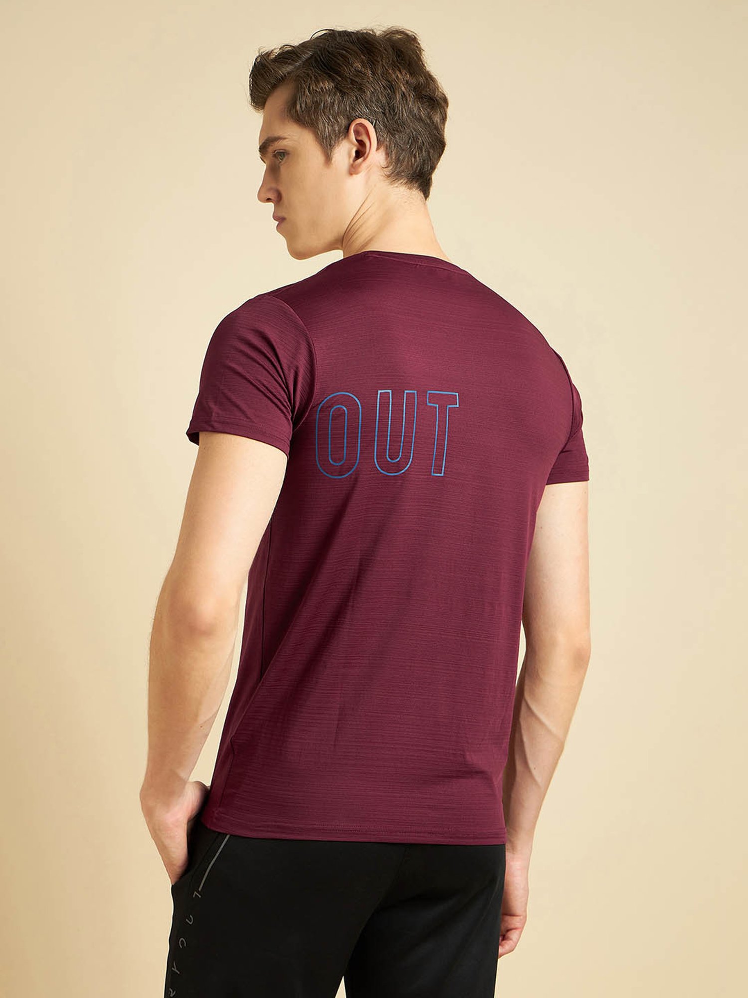 Sweet Dreams Maroon Regular Fit Printed Sports T-Shirt