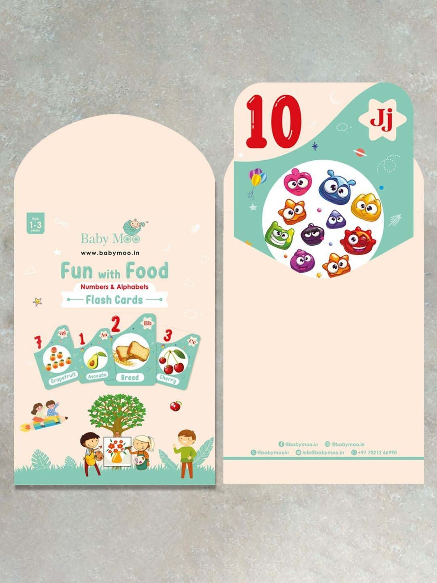 Baby Moo Kids Green Flash Cards