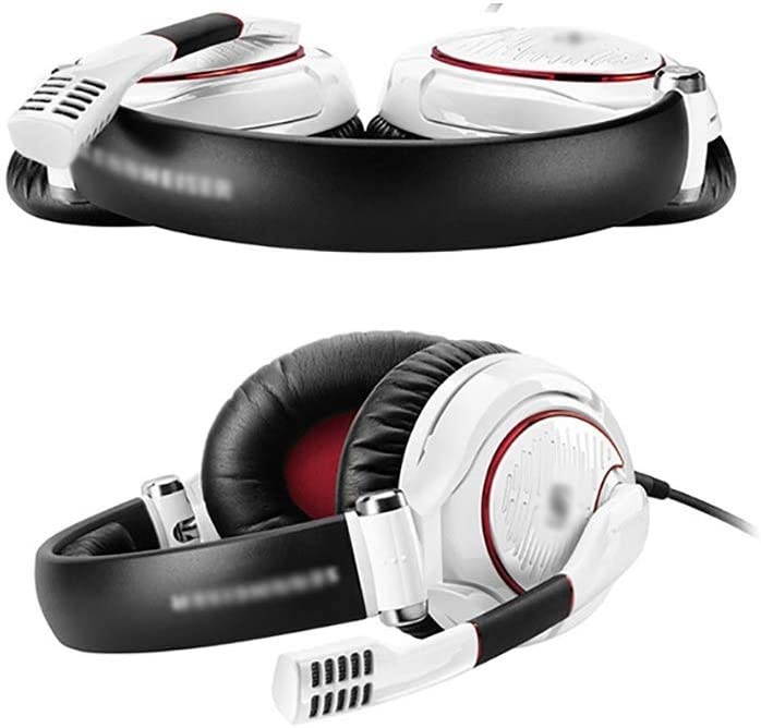 Head Phones Gaming Headset Foldable Wired Over-Ear Headphones Noise Canceling Mic for PC, Mac, PS4, Headset (Color : Black)