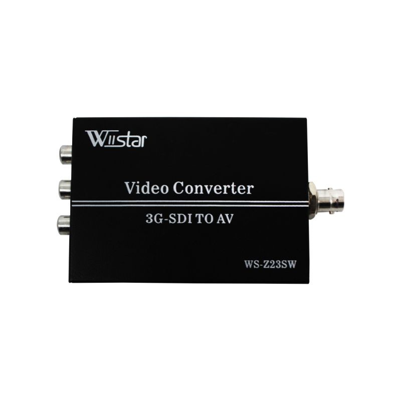 3G SDI to AV Video Aduio Converter BNC in RCA CVBS L/R out Adapter Support 1080P PAL/NTSC for Camera TV Monitor