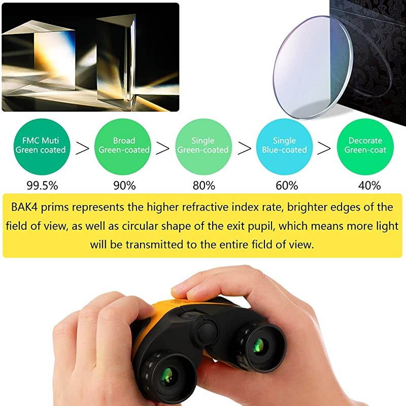 for 5 6 7 8 Year Old Girls, Compact Shockproof Binocular for Kids Toys for Boys Girls Age 4-10 Birthday Present for Kids