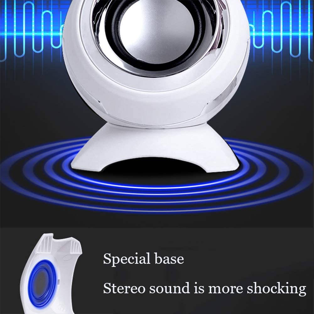 Attoe Computer USB-Power Speakers, Mini Desktop Speakers with HiFi Sound,Superior Stereo Sound,Double Horn, Perfect for Computer,Laptop