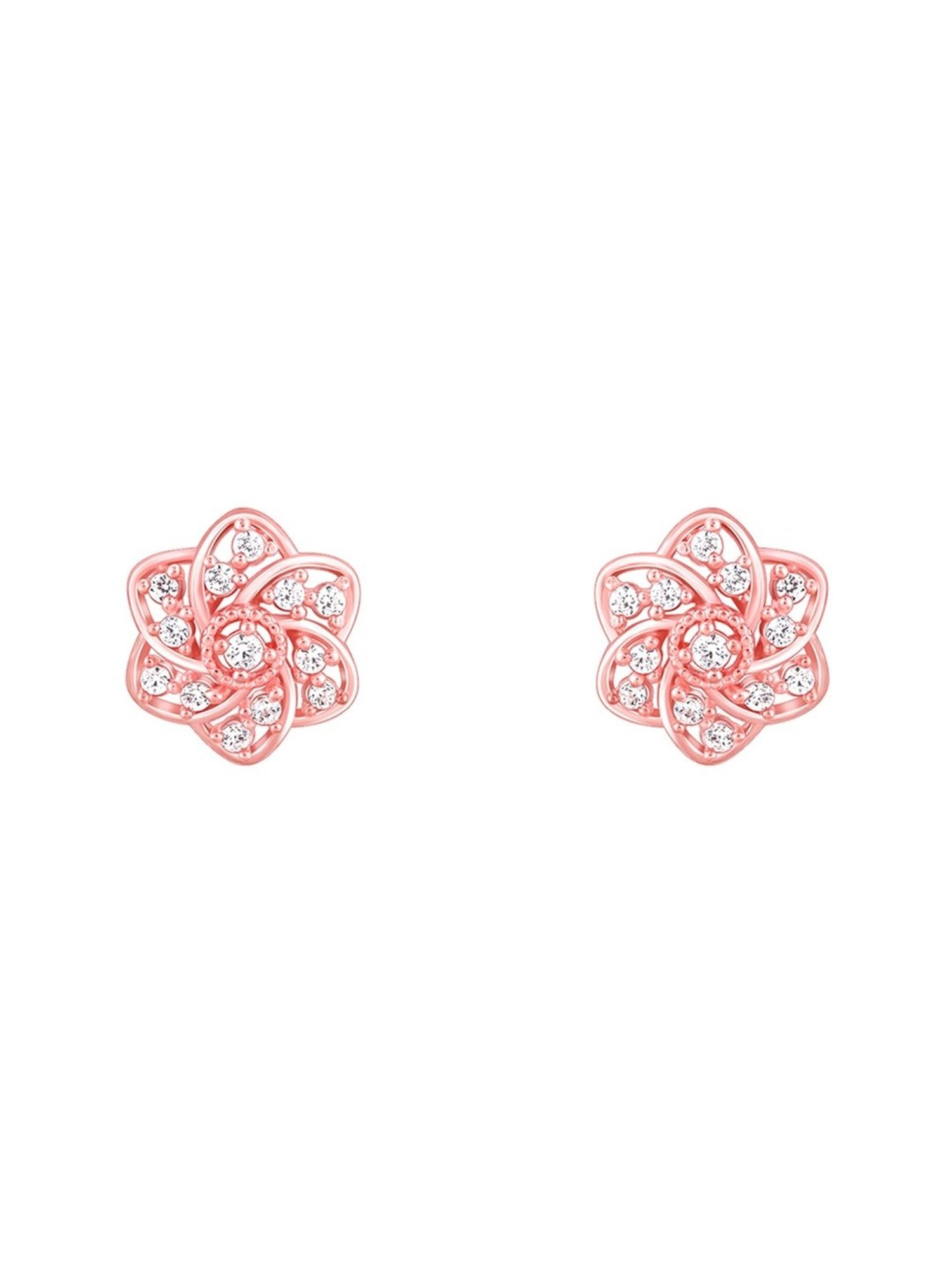 GIVA 92.5 Sterling Silver Flowery Blossom Stud Earrings for Women
