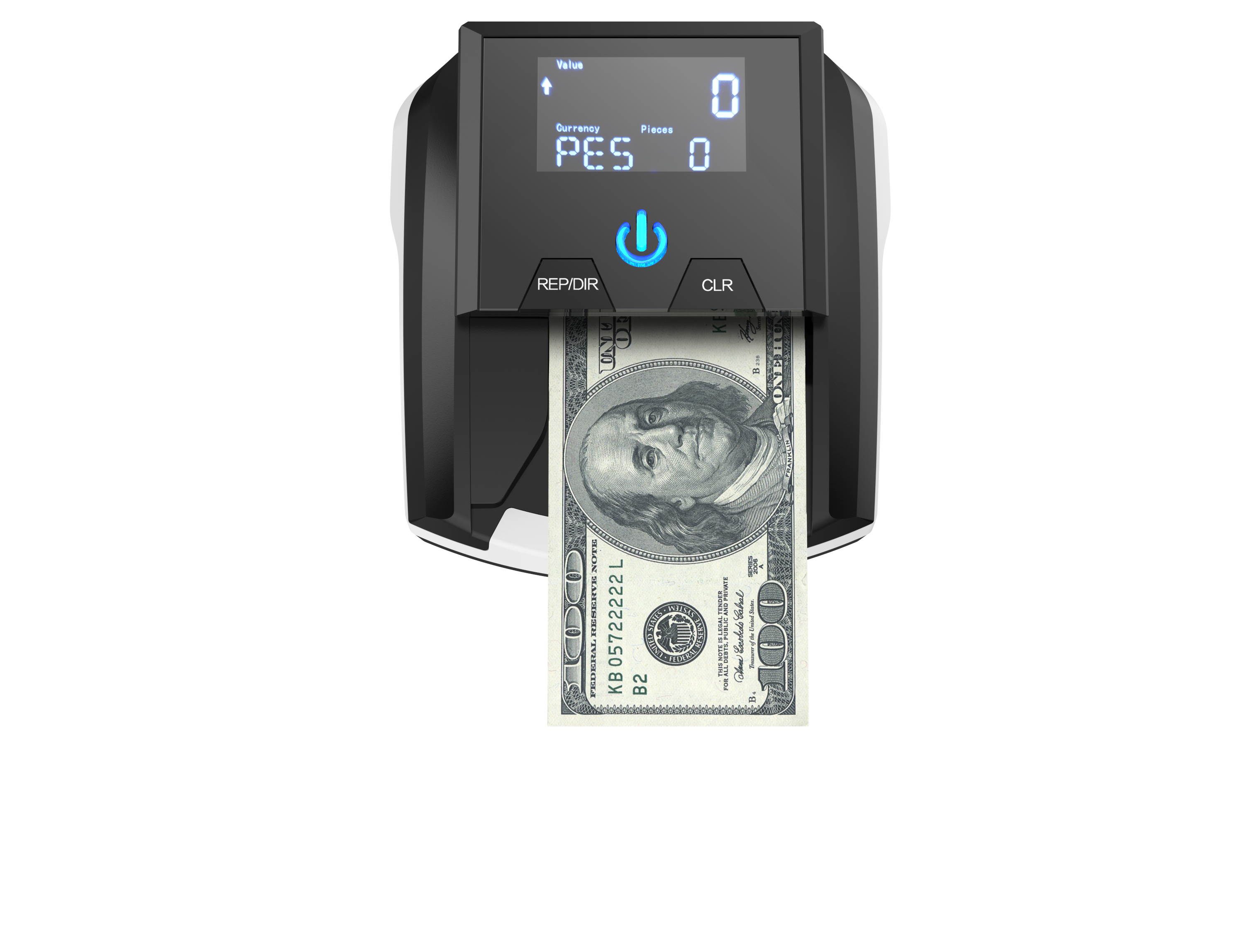 Carnation Bill Detector | Counterfeit Money Scanner with Infrared, Magnetic and UV Detection for US Bills, Euro, and Mexican Peso (119)