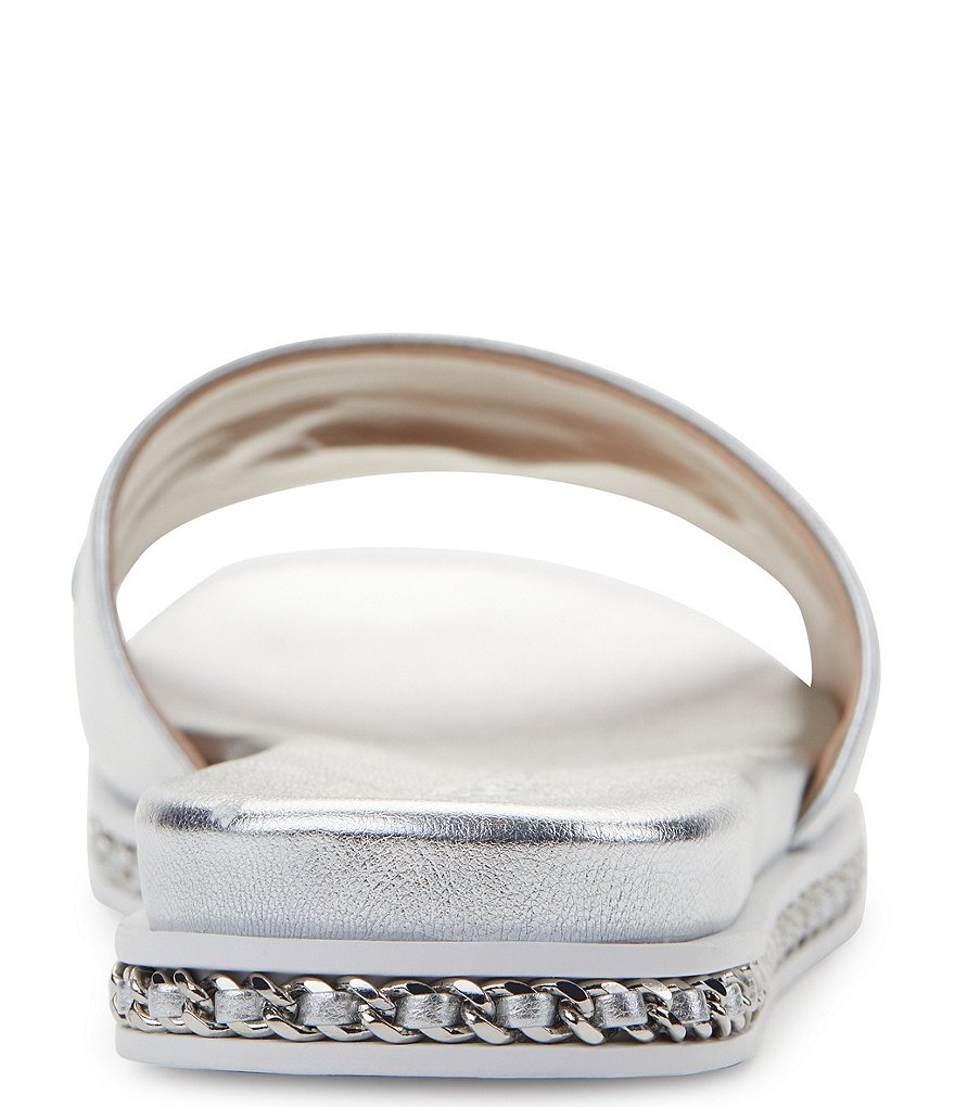 KARL LAGERFELD PARIS Beda Leather Signature Logo Slides