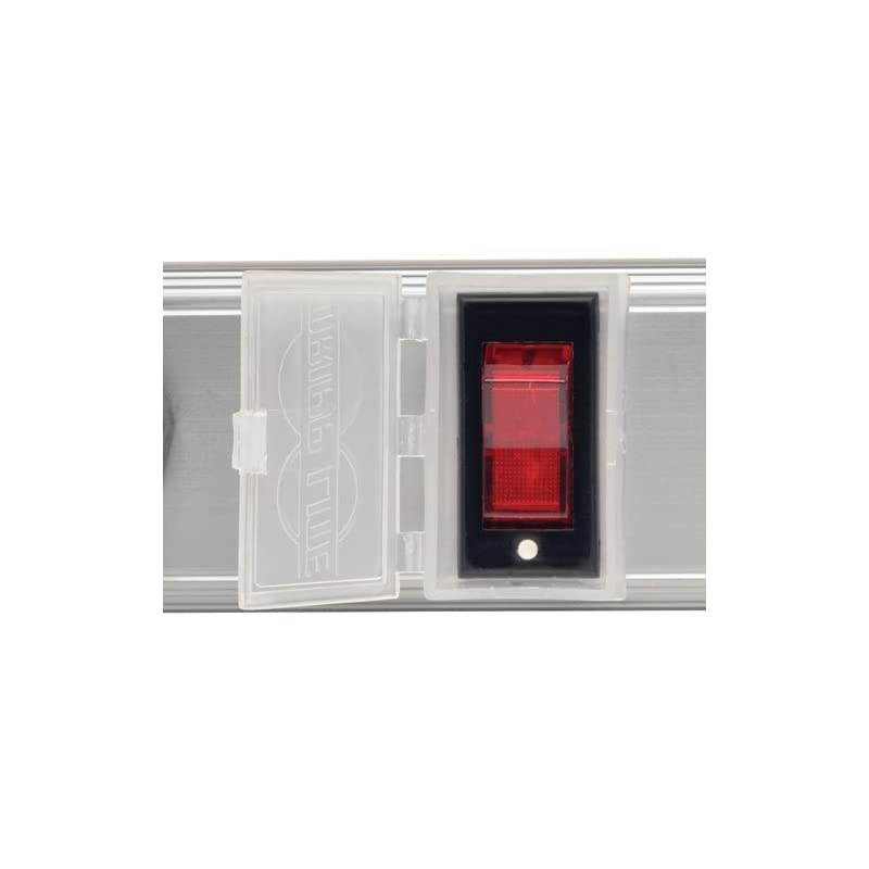 8 Outlet Bench Cabinet Power Strip 24 in Length 10ft Cord with 515P Plug PS240810BlackSilver