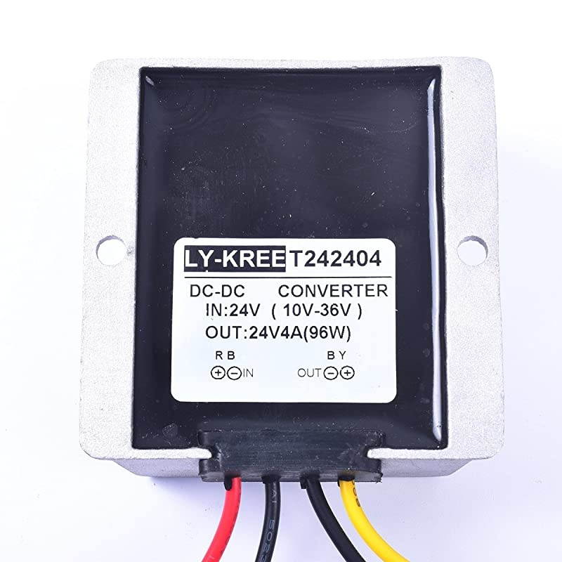 24V 4A Voltage Stabilizer Surge Protector Power Supply Regulator for Trailer Motorhome Camper Truck Vehicle Boat Solar System etc.(10-36V Input, 24V Output)