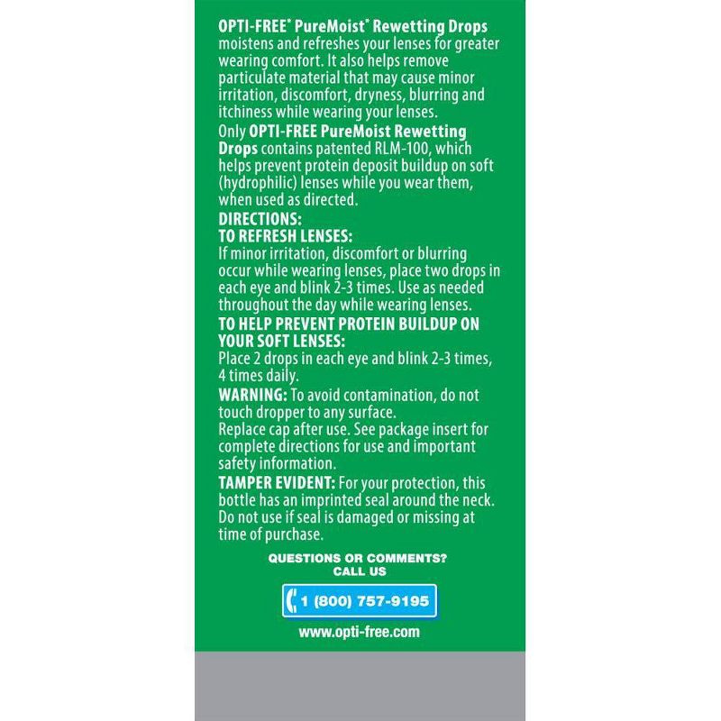 Opti-Free Pure Moist Rewetting Drops - 0.4 fl oz