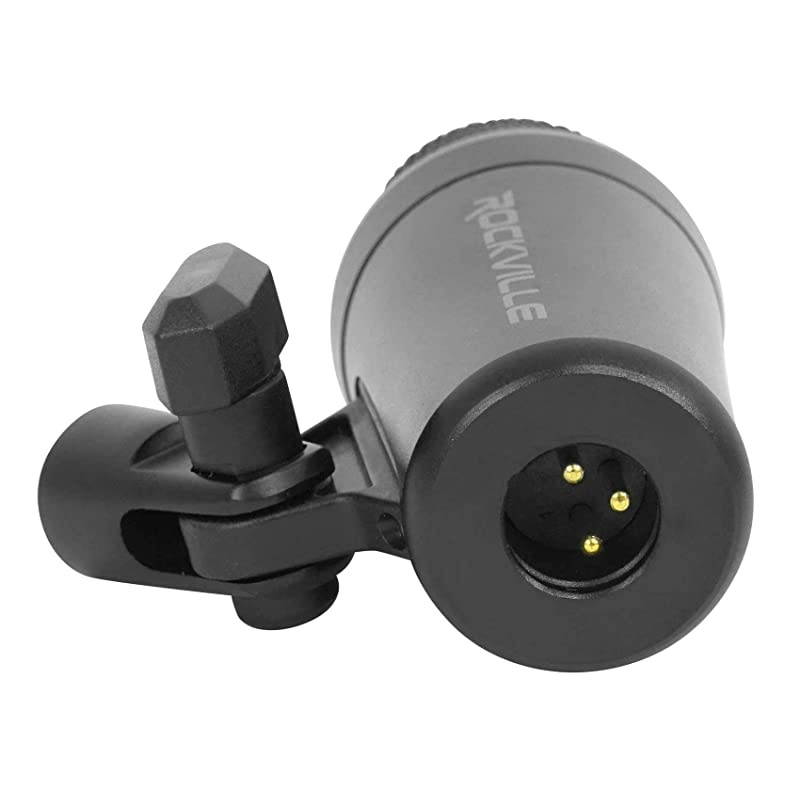 PROD5 5 Piece Drum Mic Kit wMetal Bass+Snare Microphones+Clips