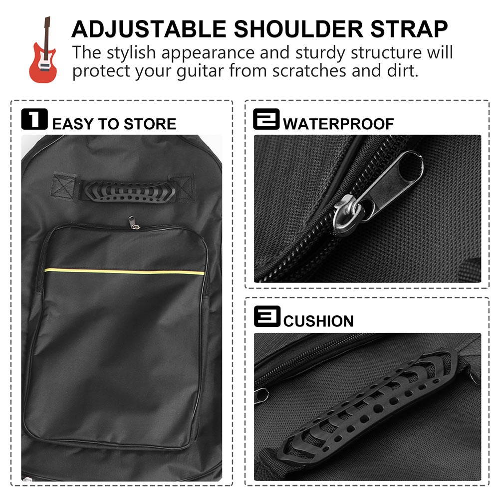 1pc Thicken Adjustable Sturdy Guitar Pouch Guitar Carrying Case Guitar Backpack